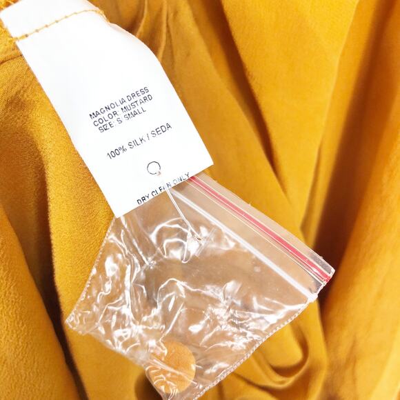 NWOT Silvia Tcherassi Magnolia Silk Midi Dress Small Cold Shoulder Button Front - Picture 5 of 13